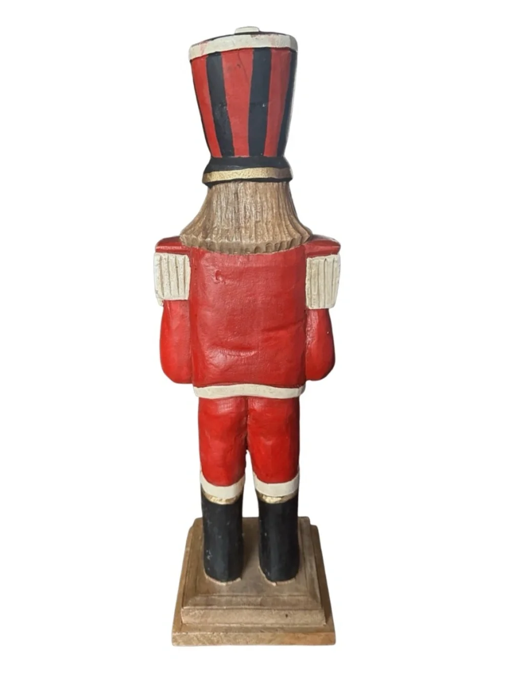 POTTERY BARN Vintage Christmas Holiday Wood Painted Nutcracker 17”